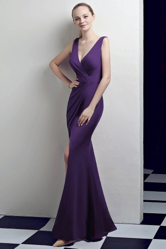 Bright Purple Bridesmaid Dresses