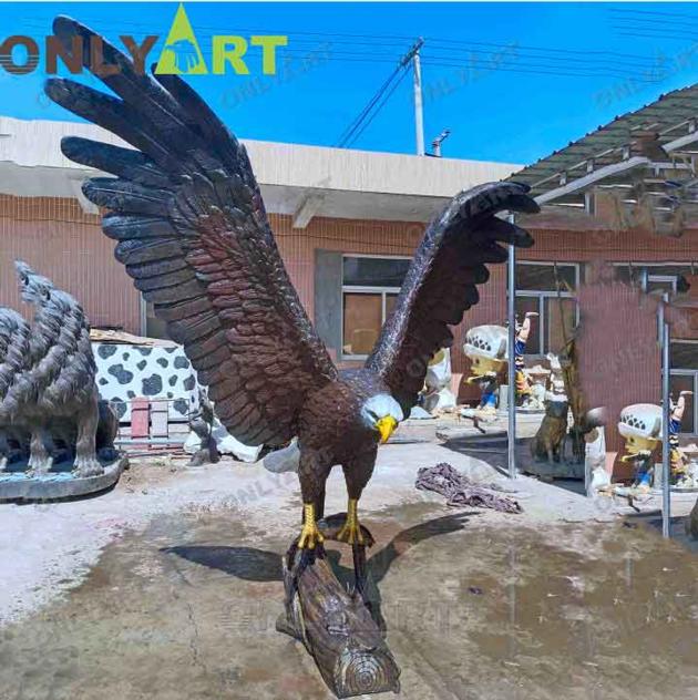 Onlyart Custom Outdoor Large Bronze Brass Eagle Statue For Sale