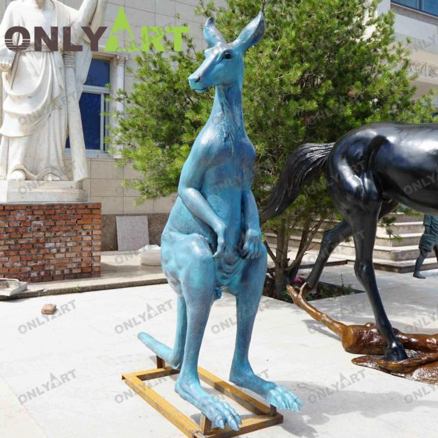 Custom Outdoor Bronze Animal Sculpture Large Kangaroo Statue