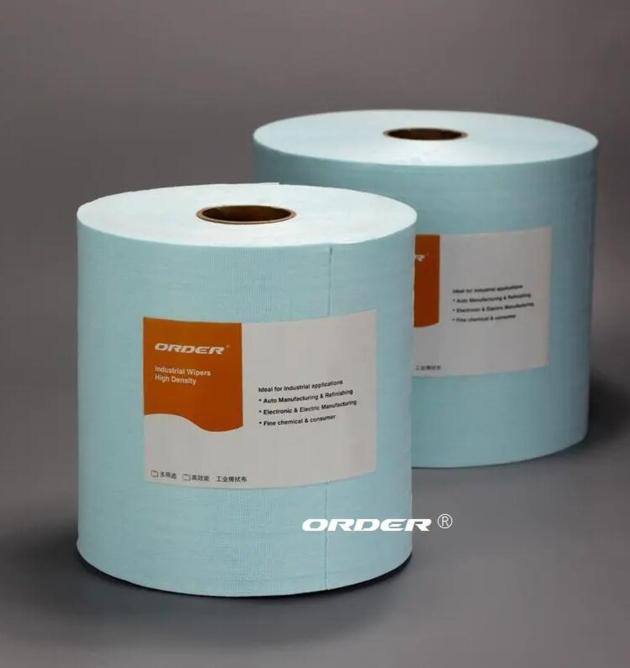 ORDER¬Turquoise Apertured Clean Paint Prep Wipe Jumbo Roll