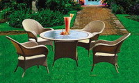 outdoor furniture,garden furniture,Rattan glass round table