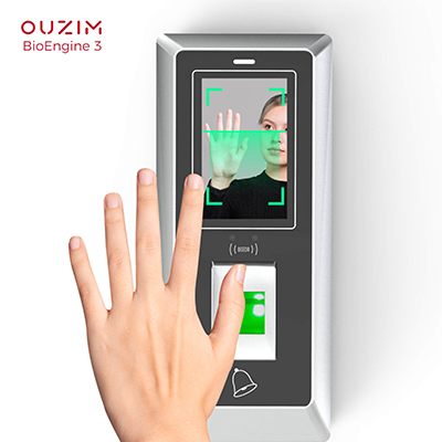 Ouzim BioEngine3 Biometric Facial Fingerprint Access Control Terminal for security entrance solution
