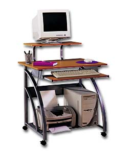 computer desk with workstation