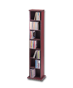 Mahogany Effect Media Tower Storage Unit