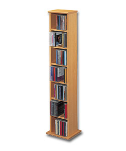 Beech Effect Media Storage Tower