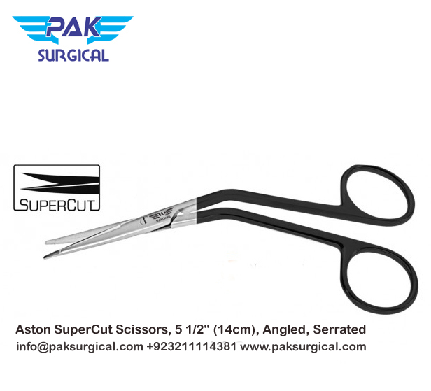 ASTON SUPERCUT SCISSORS ANGLED, SERRATED