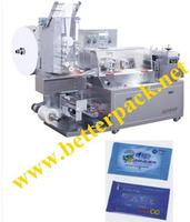 Automatic signle wet wpes folding,wetting packing machine