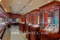 Wooden jewellery display  cabinet and counter  with LED lights(BT003)