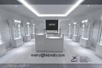 LED jewelry kiosk  display showcase cabinet and counter in retail store(unite51)