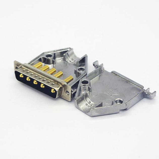 5w5 connector housing with D type metal hood