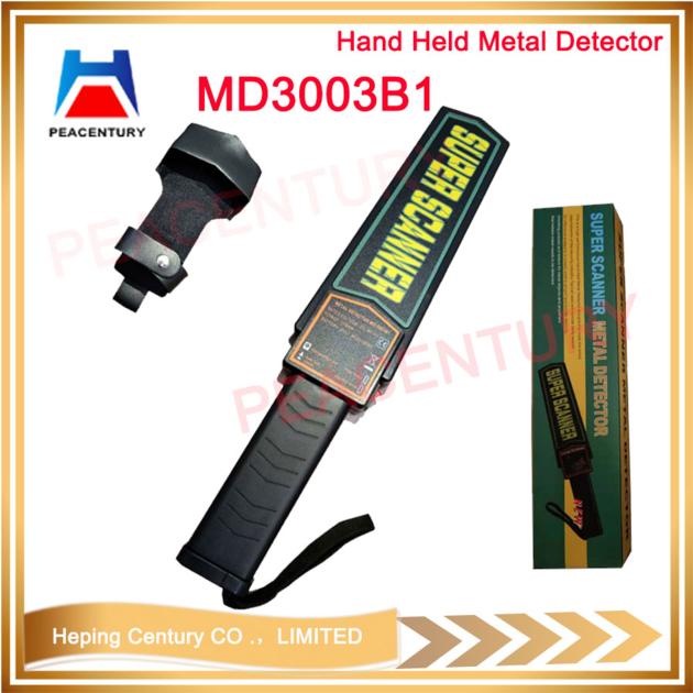 High sensitivity adjustable hand held metal detector with 9V battery