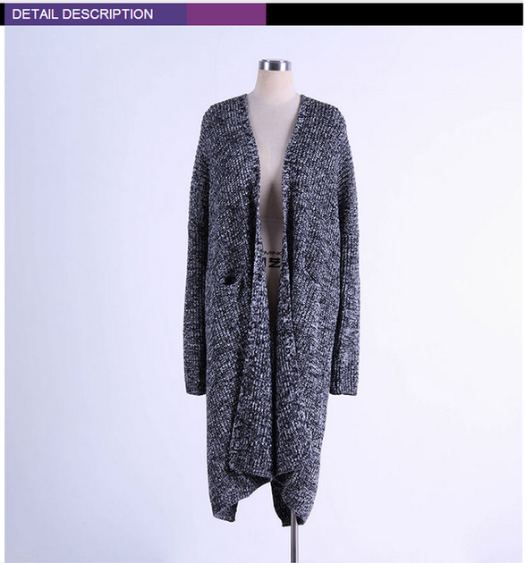 2015 Professional hand knitted women wool cardigan pullover sweater Woman sweater