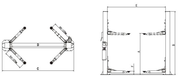 Base Plate 2 Post Hydraulic Car