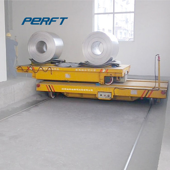 motorized material handling car rail ferry transfer flat car