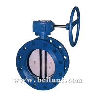 Manually operated Flanged concentric butterfly valve