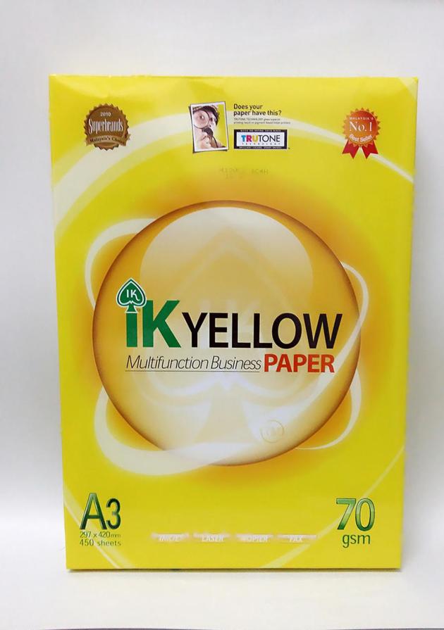 IK Yellow A4 Copy Paper 80gsm