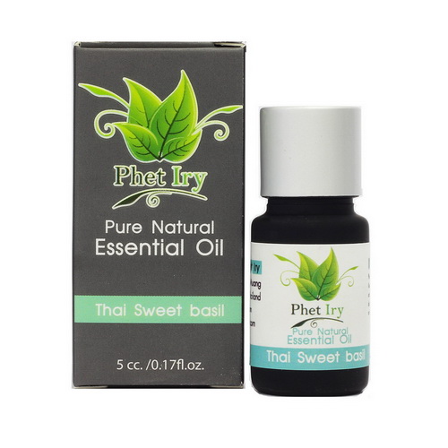 Pure, natural essential oil Thai Sweet Basil