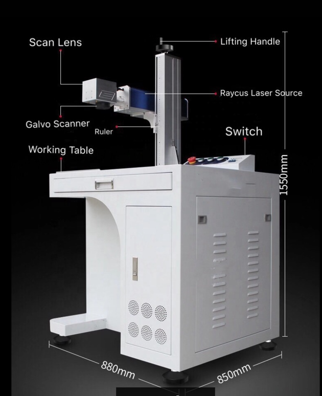 Laser Fiber CO2 Marking Engraving Machine