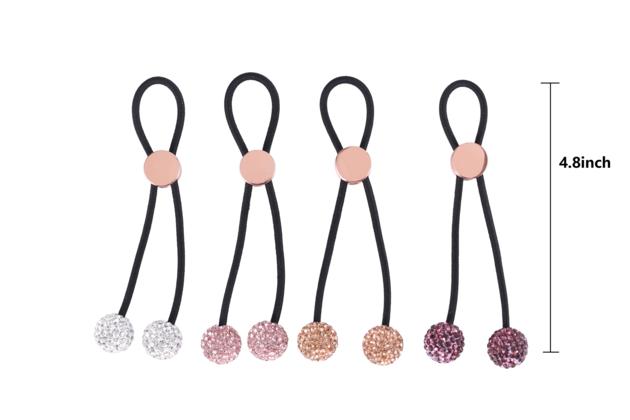 Sliding Hair Ties Ponytail Holders Elastic