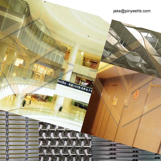 Facade use Woven wire rope mesh curtain