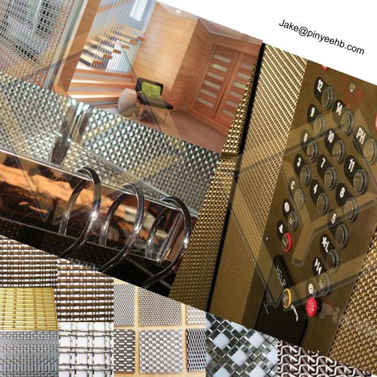 surface/facade use decorative crimped wire mesh panel