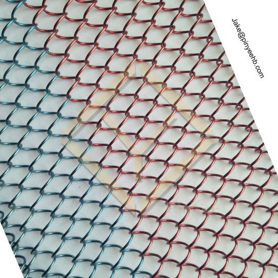 Interior Metal Curtain Colored Coil Mesh