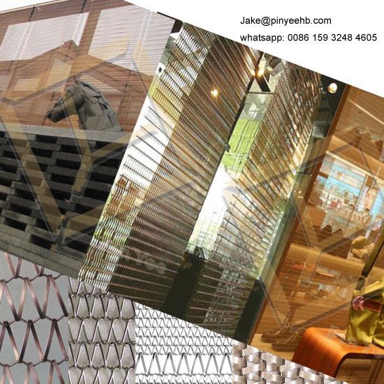 facade/banister use balance woven spiral mesh