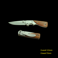 #358S Mini Pocket Knife with wooden handle