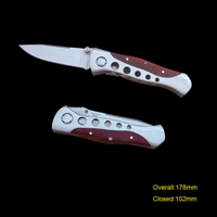 #377 Wooden Handle Pocket Knife
