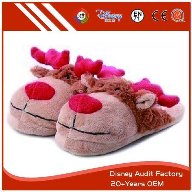 Plush Elk Slippers