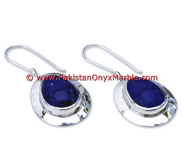 LAPIS LAZULI EARRINGS SET WITH FIGURES STANDS