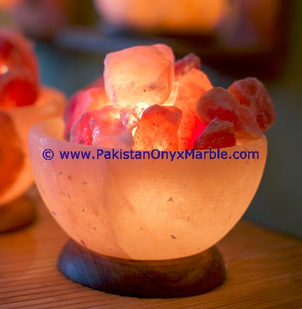 HIMALAYAN USB BOWL CHUNKS SALT LAMPS CRAFTED