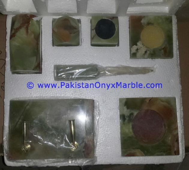 ONYX OFFICE ACCESSORIES SET NATURAL STONE