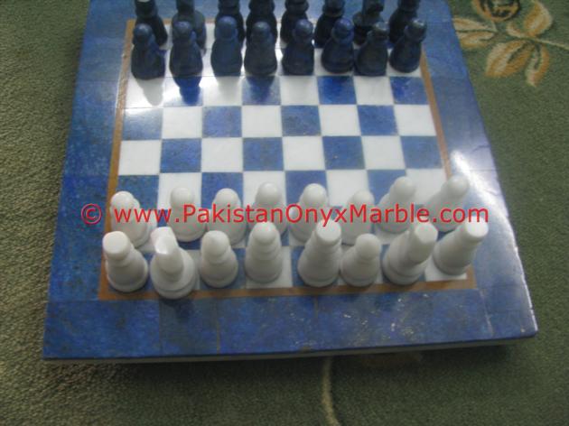 LAPIS LAZULI CHESS SET WITH FIGURES
