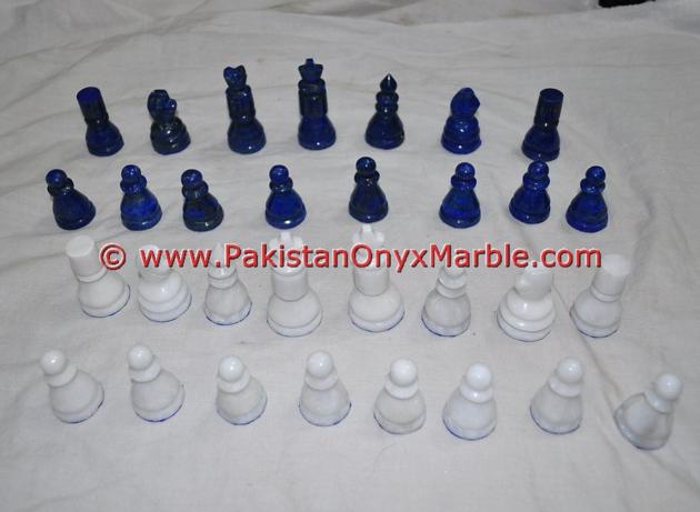 LAPIS LAZULI CHESS SET WITH FIGURES