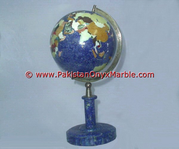 LAPIS LAZULI WORLD GLOBE