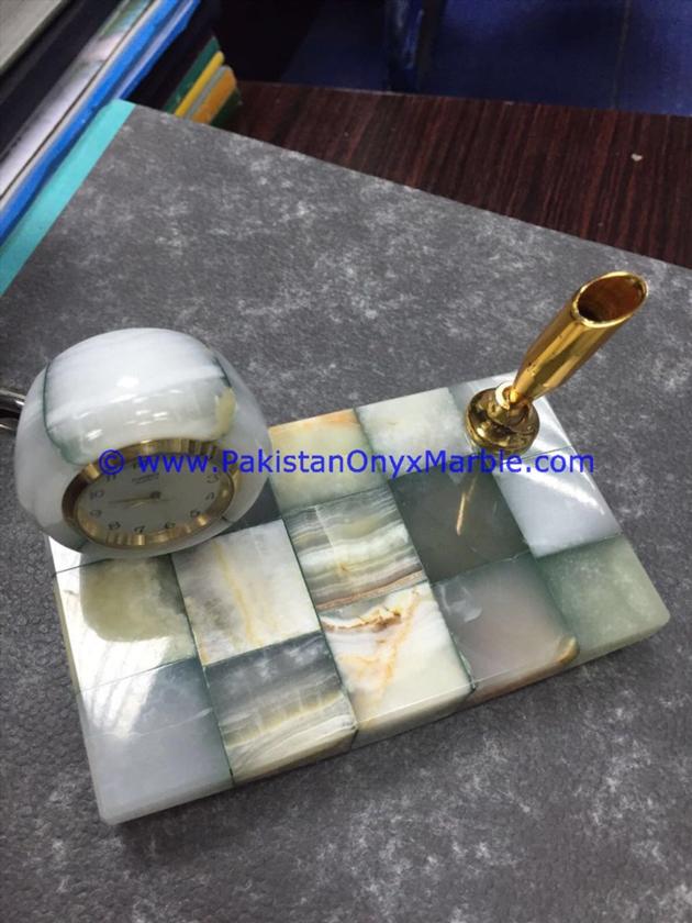 ONYX OFFICE ACCESSORIES SET NATURAL STONE