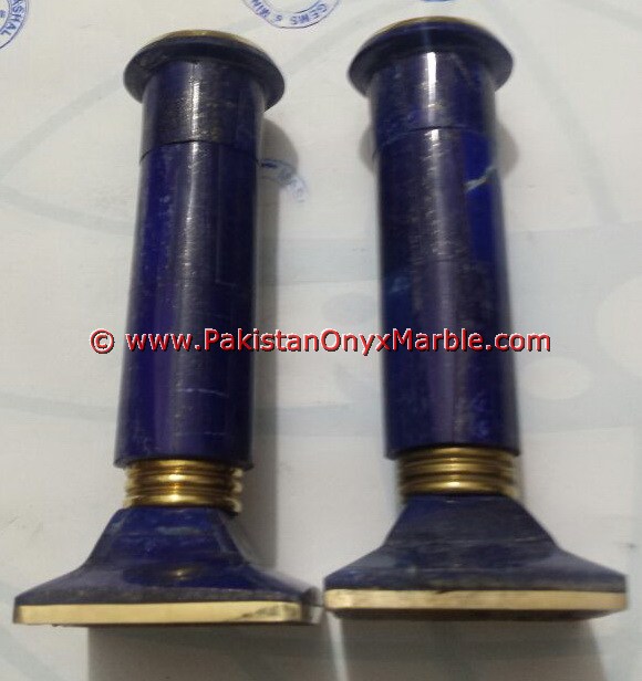 LAPIS LAZULI CANDLE HOLDERS STANDS