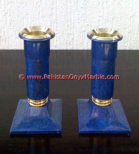 LAPIS LAZULI CANDLE HOLDERS STANDS