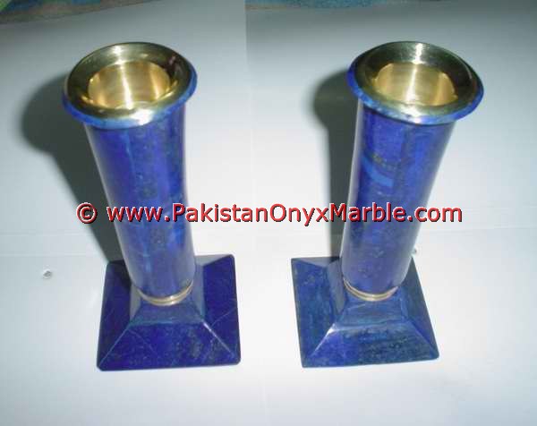 LAPIS LAZULI CANDLE HOLDERS STANDS