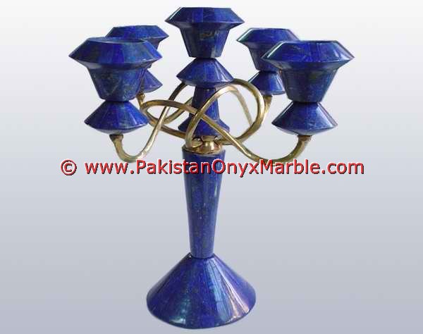 LAPIS LAZULI CANDLE HOLDERS STANDS