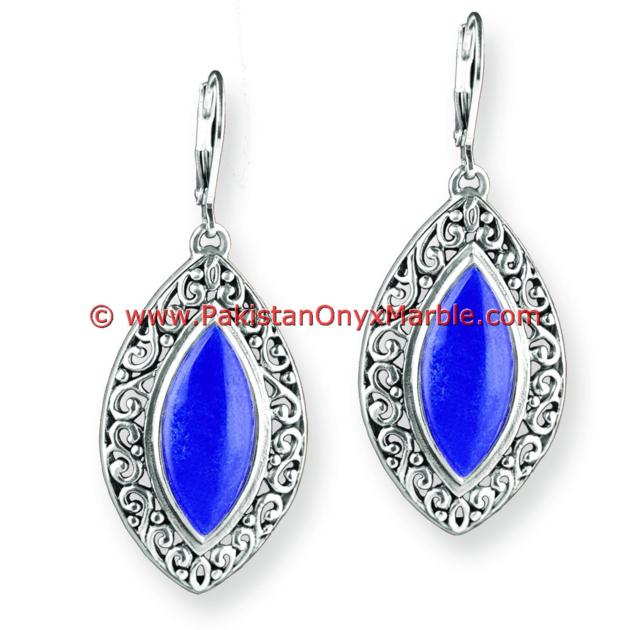 LAPIS LAZULI EARRINGS SET WITH FIGURES