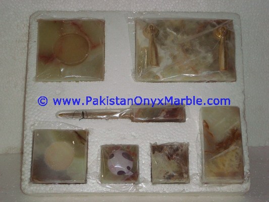 ONYX OFFICE ACCESSORIES SET NATURAL STONE