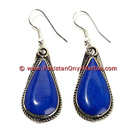 LAPIS LAZULI EARRINGS SET WITH FIGURES