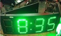 Poosled 15'TEMP&TIME green led digits sign