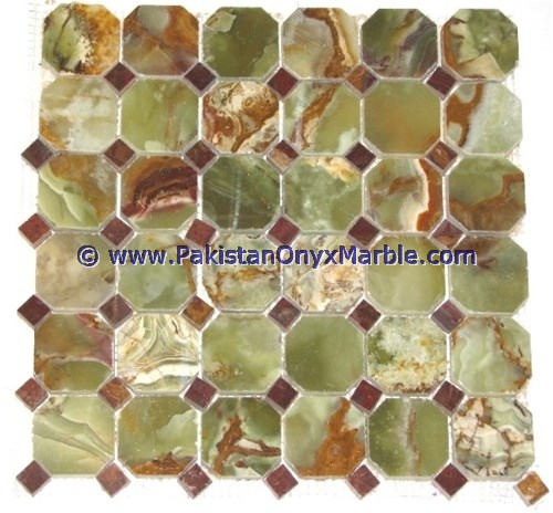 MULTI GREEN ONYX MOSAIC TILES COLLECTION