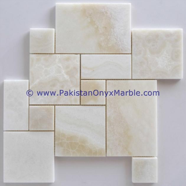 WHITE ONYX MOSAIC TILES