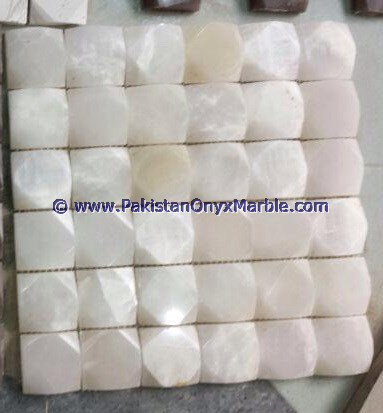 WHITE ONYX MOSAIC TILES