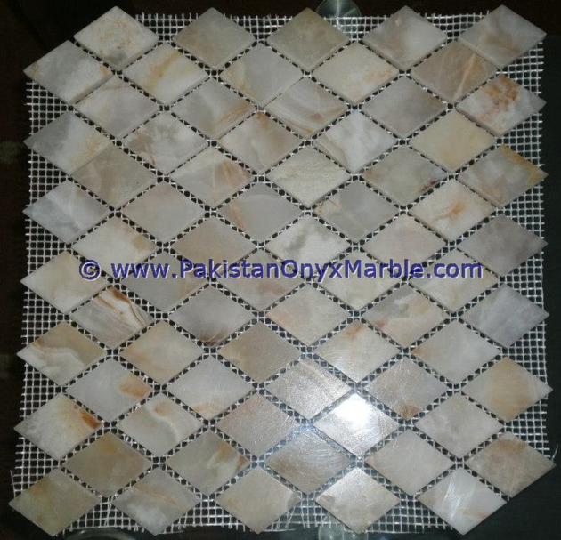 WHITE ONYX MOSAIC TILES