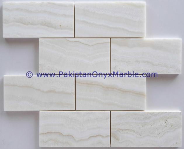 WHITE ONYX MOSAIC TILES